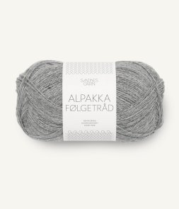 Alpakka Følgetråd färg 1042 Gråmel tunn alpackatråd följetråd petiteknit samarbete sandnes handarbetsboden örebro