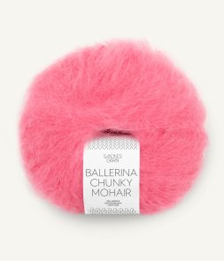 Ballerina Chunky Mohair färg 4315 Bubblegum Pink sandnes garn handarbetsboden örebro tjock fluffig mohair garn