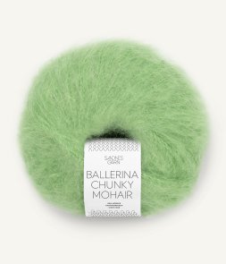 Ballerina Chunky Mohair färg 8733 Spring Green sandnes garn handarbetsboden örebro garn tjockt fluffigt mohair garn