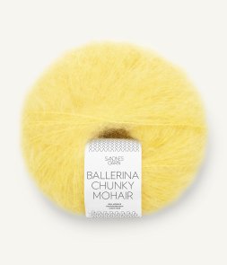 Ballerina Chunky Mohair färg 9004 Lemon sandnes garn handarbetsboden örebro tjockt fluffigt mohair garn