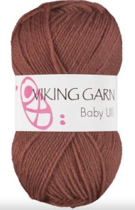 Baby Ull färg 0384 brunrosa (utgår) viking garn mjuk och skön merinoull till babyn handarbetsboden örebro garnbutik