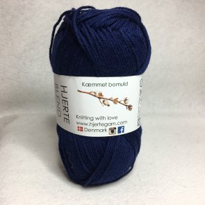 Blend färg 0685 marin hjertegarn garn bomull akryl cotton yarn
